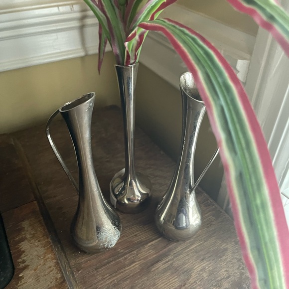 3, silver plated pitcher bud with handel - Picture 12 of 12
